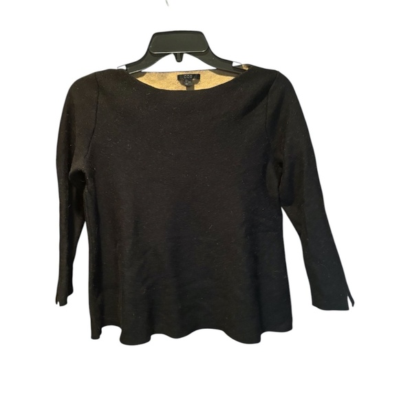 COS Women's Wool Blend 3/4 Length Sleeve Sweater in Black Small - Picture 1 of 8